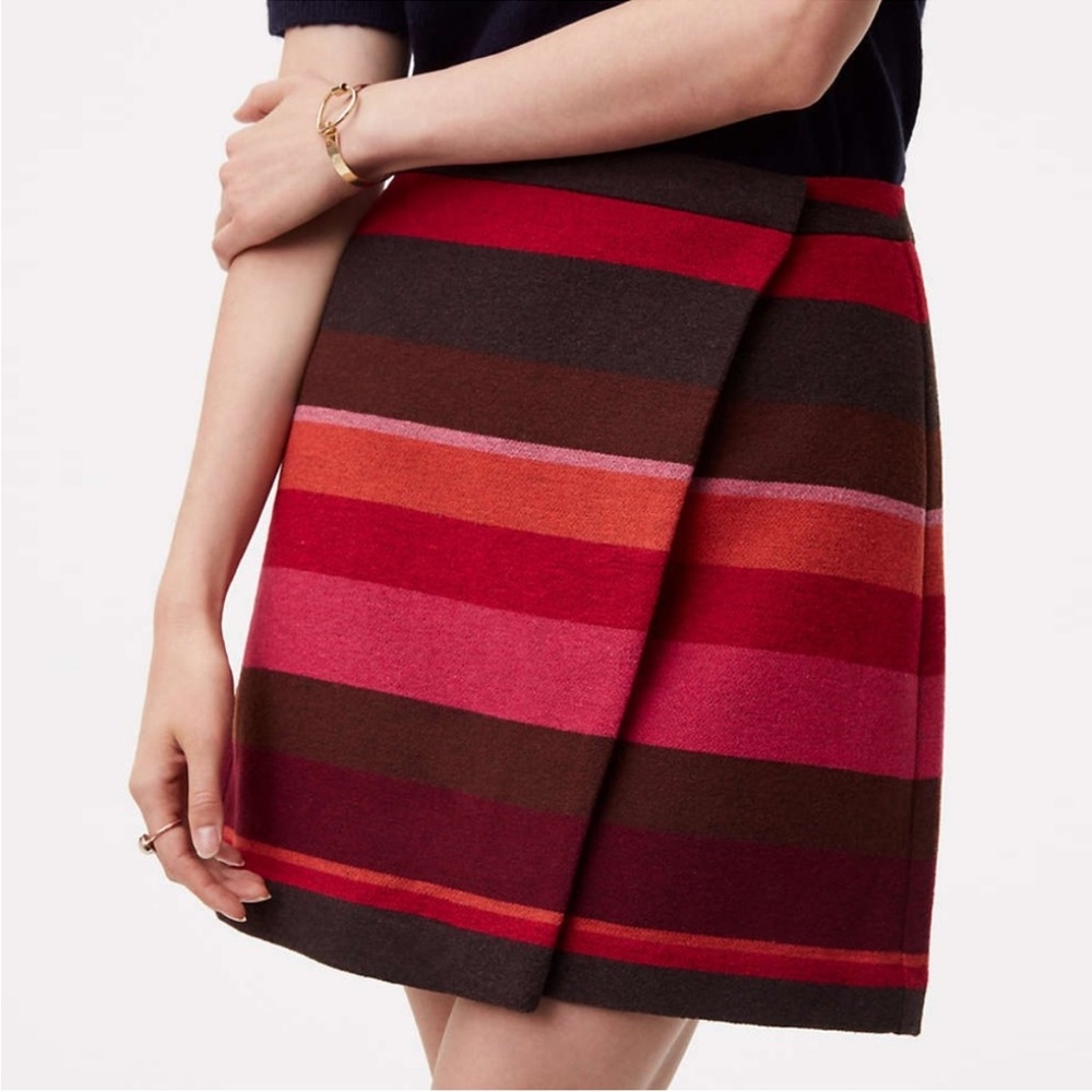 LOFT Multicolored Mini Skirt